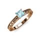 3 - Rachel Classic 5.50 mm Princess Cut Aquamarine Solitaire Engagement Ring 