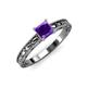 3 - Rachel Classic 5.50 mm Princess Cut Amethyst Solitaire Engagement Ring 