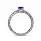 4 - Rachel Classic 5.50 mm Princess Cut Amethyst Solitaire Engagement Ring 