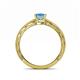 4 - Rachel Classic 5.50 mm Princess Cut Blue Topaz Solitaire Engagement Ring 