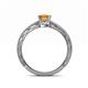 4 - Rachel Classic 5.50 mm Princess Cut Citrine Solitaire Engagement Ring 