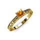 3 - Rachel Classic 5.50 mm Princess Cut Citrine Solitaire Engagement Ring 