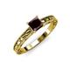 3 - Rachel Classic 5.50 mm Princess Cut Red Garnet Solitaire Engagement Ring 