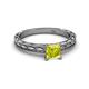 2 - Rachel Classic 5.50 mm Princess Cut Yellow Diamond Solitaire Engagement Ring 