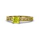 1 - Rachel Classic 5.50 mm Princess Cut Yellow Diamond Solitaire Engagement Ring 