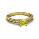 2 - Rachel Classic 5.50 mm Princess Cut Yellow Diamond Solitaire Engagement Ring 