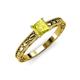 3 - Rachel Classic 5.50 mm Princess Cut Yellow Diamond Solitaire Engagement Ring 