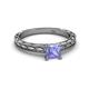 2 - Rachel Classic 5.50 mm Princess Cut Tanzanite Solitaire Engagement Ring 