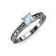 3 - Rachel Classic 5.50 mm Princess Cut Aquamarine Solitaire Engagement Ring 