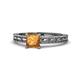 1 - Rachel Classic 5.50 mm Princess Cut Citrine Solitaire Engagement Ring 