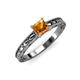 3 - Rachel Classic 5.50 mm Princess Cut Citrine Solitaire Engagement Ring 