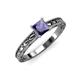 3 - Rachel Classic 5.50 mm Princess Cut Iolite Solitaire Engagement Ring 