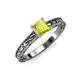 3 - Rachel Classic 5.50 mm Princess Cut Yellow Diamond Solitaire Engagement Ring 