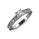 3 - Florian Classic 5.5 mm Princess Cut Forever One Moissanite Solitaire Engagement Ring 