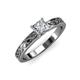 3 - Maren Classic 5.5 mm Princess Cut Forever One Moissanite Solitaire Engagement Ring 