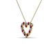 3 - Zayna 2.00 mm Round Ruby and Diamond Heart Pendant 