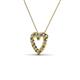 3 - Zayna 2.00 mm Round Citrine and Diamond Heart Pendant 