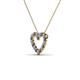 3 - Zayna 2.00 mm Round Iolite and Diamond Heart Pendant 
