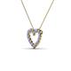 3 - Zayna 2.00 mm Round Tanzanite and Diamond Heart Pendant 