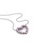1 - Zayna 2.00 mm Round Pink Sapphire and Lab Grown Diamond Heart Pendant 