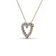 3 - Zayna 2.00 mm Round Tanzanite and Lab Grown Diamond Heart Pendant 