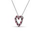 3 - Zayna 2.00 mm Round Ruby and Lab Grown Diamond Heart Pendant 