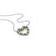 1 - Zayna 2.00 mm Round Green Garnet and Lab Grown Diamond Heart Pendant 