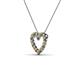 3 - Zayna 2.00 mm Round Citrine and Lab Grown Diamond Heart Pendant 