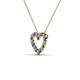 3 - Zayna 2.00 mm Round Iolite and Lab Grown Diamond Heart Pendant 