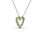 3 - Zayna 2.00 mm Round Yellow Sapphire and Lab Grown Diamond Heart Pendant 