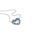 1 - Zayna 2.00 mm Round London Blue Topaz and Lab Grown Diamond Heart Pendant 