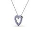 3 - Zayna 2.00 mm Round Tanzanite and Lab Grown Diamond Heart Pendant 