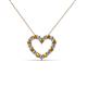 2 - Zayna 2.00 mm Round Citrine and Lab Grown Diamond Heart Pendant 