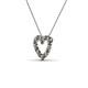 3 - Zayna 2.00 mm Round Smoky Quartz and Lab Grown Diamond Heart Pendant 