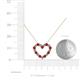 5 - Zayna 2.00 mm Round Ruby and Diamond Heart Pendant 