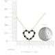 5 - Zayna 2.00 mm Round Black and White Diamond Heart Pendant 