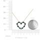 5 - Zayna 2.00 mm Round Blue and White Diamond Heart Pendant 