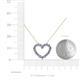 5 - Zayna 2.00 mm Round Tanzanite and Diamond Heart Pendant 