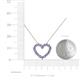 5 - Zayna 2.00 mm Round Tanzanite and Diamond Heart Pendant 