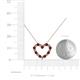 5 - Zayna 2.00 mm Round Red Garnet and Diamond Heart Pendant 