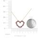 5 - Zayna 2.00 mm Round Rhodolite Garnet and Diamond Heart Pendant 