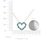 5 - Zayna 2.00 mm Round London Blue Topaz and Diamond Heart Pendant 
