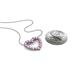 4 - Zayna 2.00 mm Round Pink Sapphire and Lab Grown Diamond Heart Pendant 