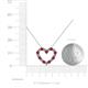5 - Zayna 2.00 mm Round Ruby and Lab Grown Diamond Heart Pendant 