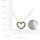5 - Zayna 2.00 mm Round Green Garnet and Lab Grown Diamond Heart Pendant 
