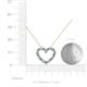 5 - Zayna 2.00 mm Round Aquamarine and Lab Grown Diamond Heart Pendant 