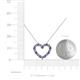 5 - Zayna 2.00 mm Round Iolite and Lab Grown Diamond Heart Pendant 