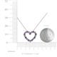 5 - Zayna 2.00 mm Round Iolite and Lab Grown Diamond Heart Pendant 
