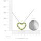 5 - Zayna 2.00 mm Round Peridot and Lab Grown Diamond Heart Pendant 