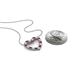 4 - Zayna 2.00 mm Round Rhodolite Garnet and Lab Grown Diamond Heart Pendant 